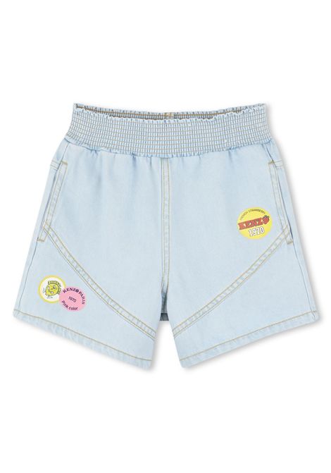 Shorts denim con applicazione KENZO KIDS | K61039Z74